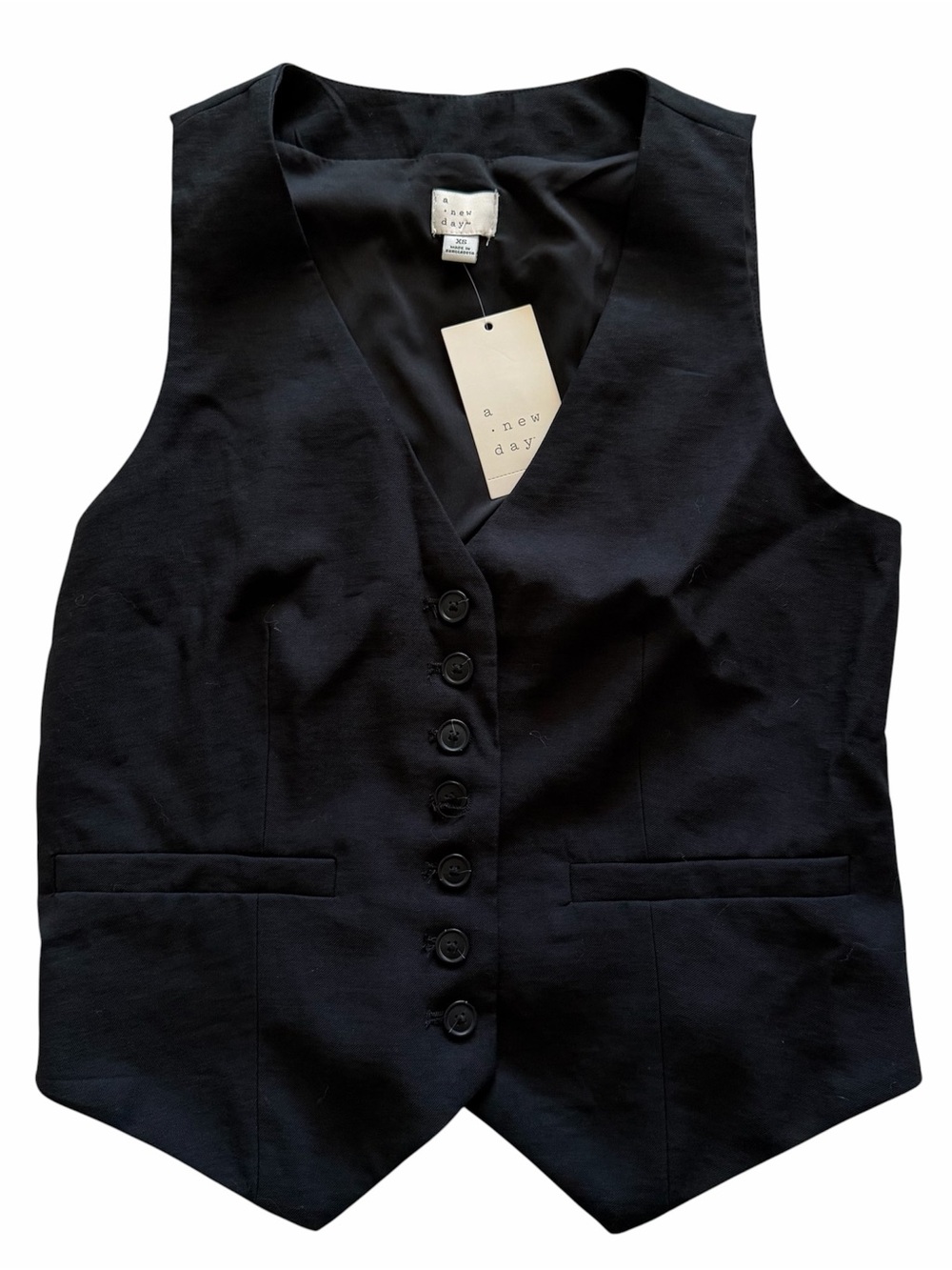 a new day v-neck button vest